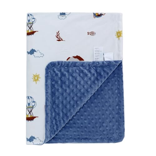 LAT Coperta per Neonati, Copertina per Bambino Bambini Bambine Multifunzionale Bifacciale Copertina da Culla per Passeggino Carrozzine (Castello, 75 x100 cm)