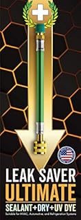 Leak Saver Direct Inject Ultimate 3-in-1 Leak Sealant with Moisture Remover and UV Dye for AC, Refrigeration, and Automotive Systems up to 5 Tons - Compatible with All Refrigerants - Made in The USA