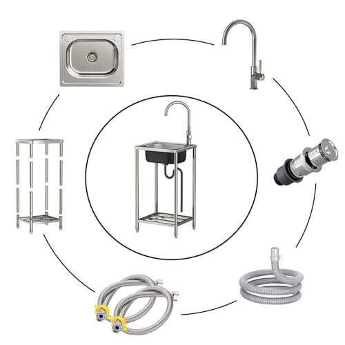 Évier extérieur avec robinet mitigeur 360° eau chaude et froide - 7