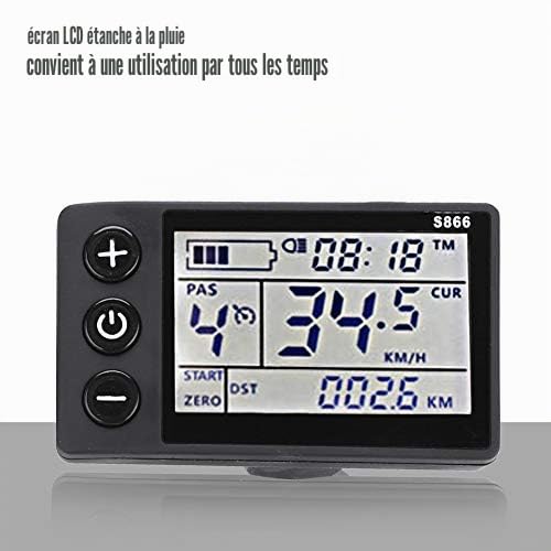 Keenso Kit de Contrôleur sans Balai Electrique pour Panneau d'Affichage à Cristaux Liquides Etanche 24V-48V pour Guidon de 22,5 mm, pour Vélos, Voitures(36V/48V 350W)
