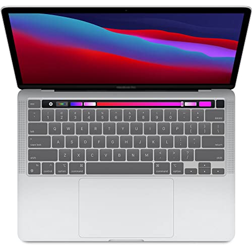 MiNGFi Silikon Tastaturschutz für MacBook Pro 13 M1/M2 A2338 (2020–2023), A2289 (2020), A2251 (2020–2021), Pro 16 A2141 (2019–2021) US/ANSI Tastaturlayout - Transparent