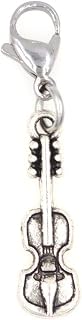 Cello Violin Viola Bass Instrument Clip on Charm Necklaces Bracelets 102G