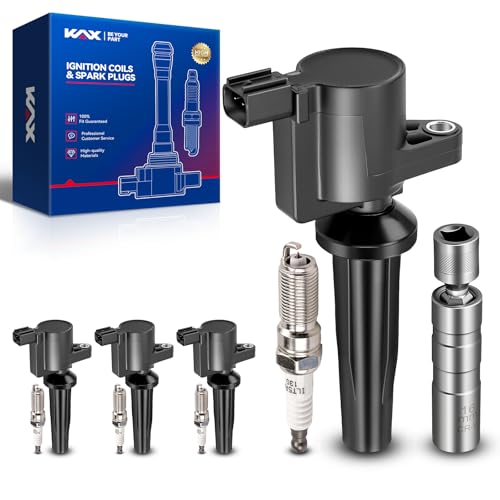 Image of KAX 4 Ignition Coils & 4 Spark Plugs Set for Fusion, Escape /Transit Connect