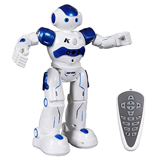 SGILE RC Robot Toy, Programmable Intelligent Walk Sing Dance Robot for Kids Gift Present, Blue