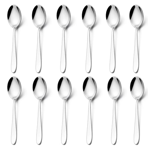 HöHscheid Teelöffel 6 Stück, Edelstahl Kaffeelöffel Klein Espressolöffel Dessertlöffel Eierlöffel Besteckserie Spülmaschinengeeignet