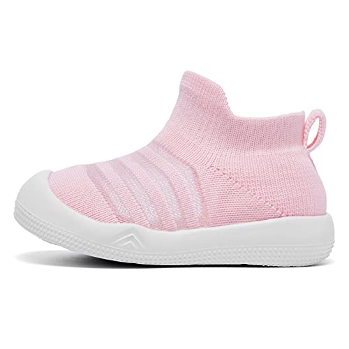Image of Eashi Baby Boy Girl Non-Skid Indoor Infant Walking Shoes Breathable Warm Elastic Sock Shoes with Memory Sole Protect Toes Outdoor Sneakers