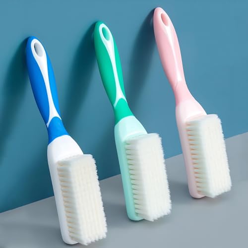 3 Pack Laundry Scrub Brush Shoe Laundry Stain Brush with Long Handle Very Soft Bristle Cleaning Brush for Clothes Shoes Sneaker Protable Laundry Brush for Stains on Clothes