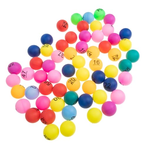 BESPORTBLE 90 pièces Boule de Loterie Colorée Numérotées Plastique pour Jeux de Bingo Activités de Groupe et Prix de Carnaval