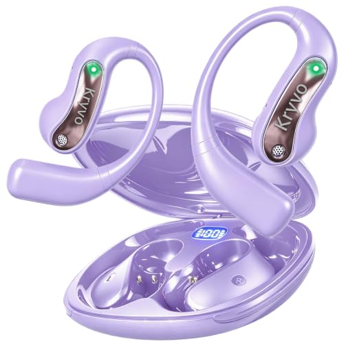 Open Ear Headphones, Over Ear Earbuds Powerful Sound with Ergonomic Earhook
