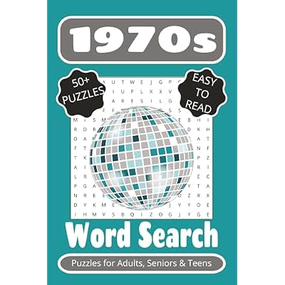 1970s Word Search Puzzle Book