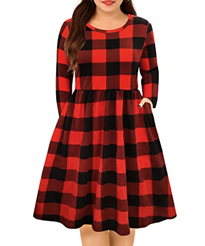 Image of RITERA Plus Size Dresses for Curvy Women Summer Spring Womens Dress V Neck Short Sleeve Casual Dress with Pockets XL-5XL