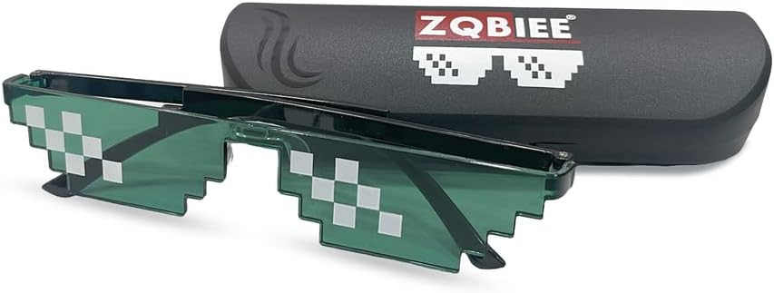 ZQBIEEThug Life Sunglasses Pixel Gangster Gangster Life Funny Novelty Shades
