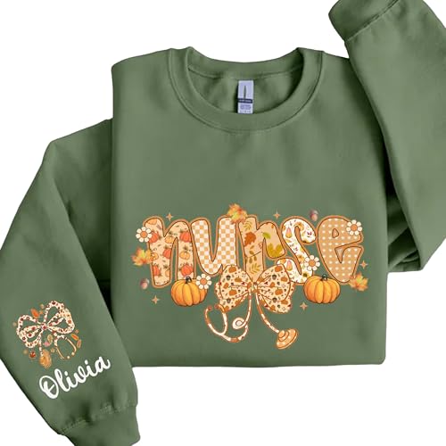 Custom Nurse Sweatshirt, Personalized Medical Crewneck with Name and Title, Gift for Nurses, Nursing School4