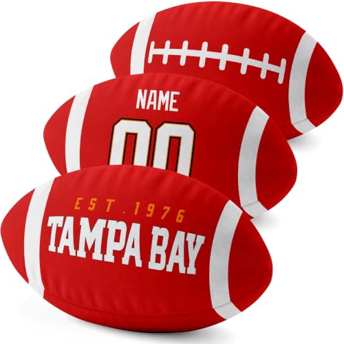 Image of ANTKING Tampa Throw Pillow 2 Packs Custom Name Number Gifts | Personalized Gift for Youth for Birthday Christmas