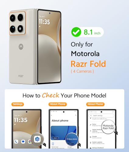 Image of FNTCASE for Motorola Razr Fold Case: [Hinge Protection] Anti Yellowing Transparent Clear Phone Cover [Fit for Magsafe] Military Grade Shockproof Protective Cases