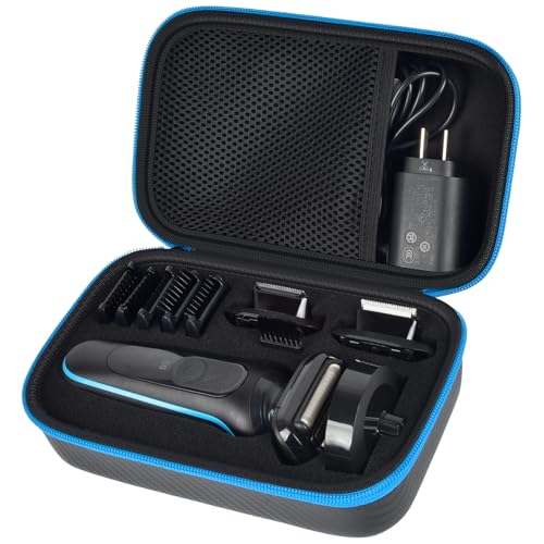 Casmilee Beard Trimmer Case for Braun Electric Shaver Series 5 5150cs/ 5118s for Men, Razor Holder for Foil Shaver, Body Groomer, Charging Stand & 5 Combs, Cutter Head Bag (Box Only)