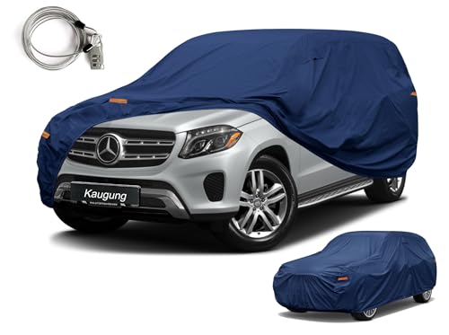Image of Kaugung Custom Fit SUV Car Cover for Mercedes Benz GLS Class 450 450d (2015-2026), Heavy Duty Waterproof All Weather Outdoor Protection, Breathable Full Exterior Cover with Vent, Rain Sun UV Proof