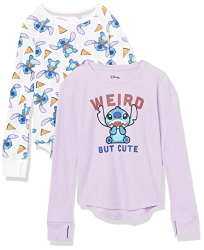 Amazon Essentials Disney | Marvel | Star Wars | Frozen Girls and Toddlers' Long-Sleeve Thermal T-Shirts, Pack of 2