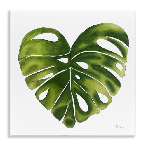 Stupell Industries Chic Green Monstera House Plant Leaf Botanical, Design by Ale Saiz Studio