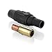 Leviton 22L25-SE 22 Series Single Pole Ball Nose Latching Female Plug, Black