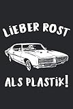  Oldtimer Lieber Rost als Plastik Notizbuch: Oldtimer Spruch Notizbuch für Auto Liebhaber - Lustiges Oldschool Notizbuch - 120 linierte Seiten für ...  Witziges Geschenk Oldtimer Klassiker Fans
