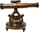 Antique Brass Nautical Alidade Telescope Compass, Surveying Theodolite, Marine Navigation Instrument, Decorative Table Decor for Home Office
