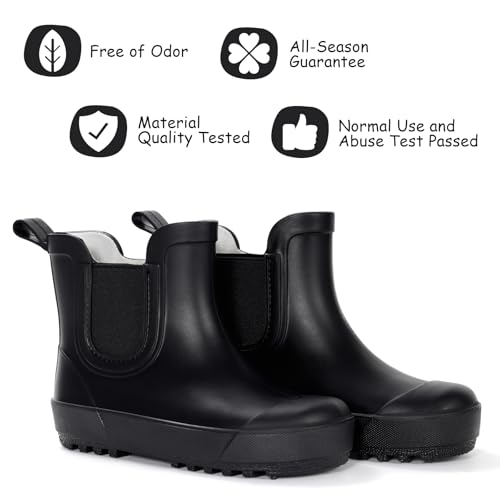 WILLPORT Toddler Rain Boots,Waterproof kids Chelsea Rain Boots for Boys and Girls2