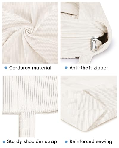 Iioscre Corduroy Tote Bag For Women,Hobo Handbags thumb #4