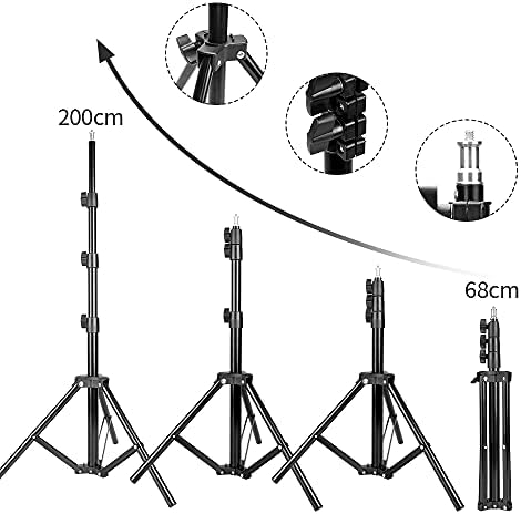 BEJOHU Photography Softbox Lighting Kit, Bi-Color Dimmable 85W Soft Box Studio Output Lighting with 3 Color Temperature for Photo Shooting, Portrait, Video