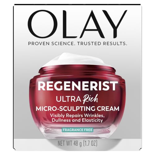 Olay Regenerist Ultra Rich Face Moisturizer, Fragrance-Free,1.7 Oz, Ultra-Rich Anti-Aging Face Cream with Vitamin B3 + Peptides, 24HR Hydration, Visibly Firming, Non-Greasy Moisturizer for Face & Neck - image 9
