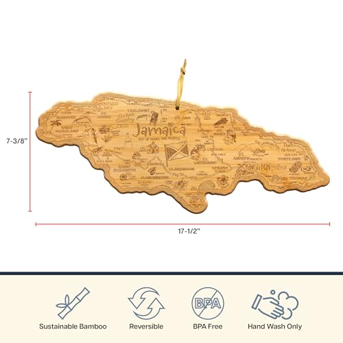Tabla de cortar con forma de Jamaica en bambú miniatura 2