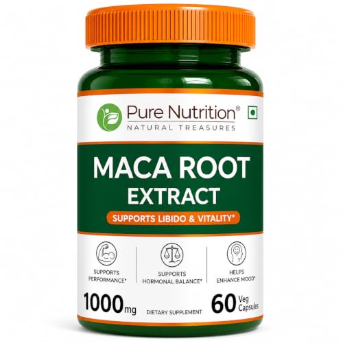 Image of Pure Nutrition Maca Root (1000mg), 60 Veg Capsules | Multivitamin For Men And Women | Promotes Reproductive Health, Improves Energy & Enhances Performance