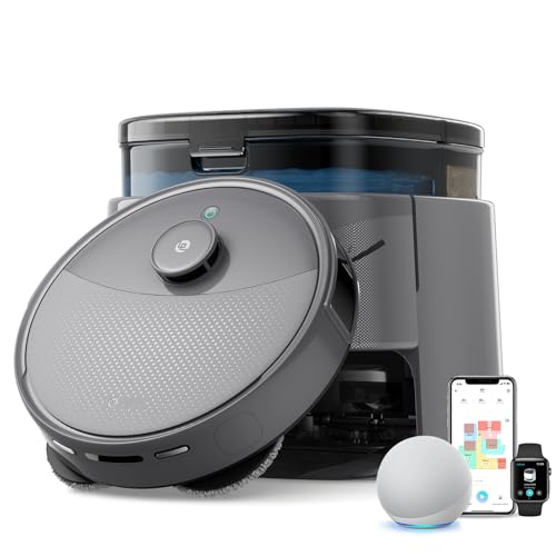 Lefant M3 Max Robot Vacuum, Robot Vacuum and Mop, 20000Pa Suction, Anti-Tangle Brushes, Dual Spinning Mop, Auto Mop Washing, Drying, Self-Emptying, Self-Refilling, for Pet Hair Dust, App Voice Control
