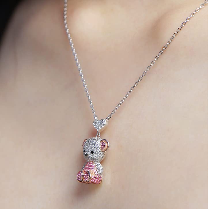 Cute Animal Necklace for Women Bear/Dog Pendant Jewelry3