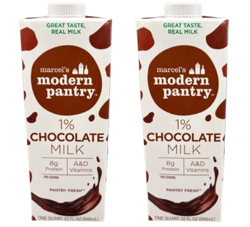 Shelf-Stable 1% Chocolate Milk – 32oz Cartons, Pack of 10,