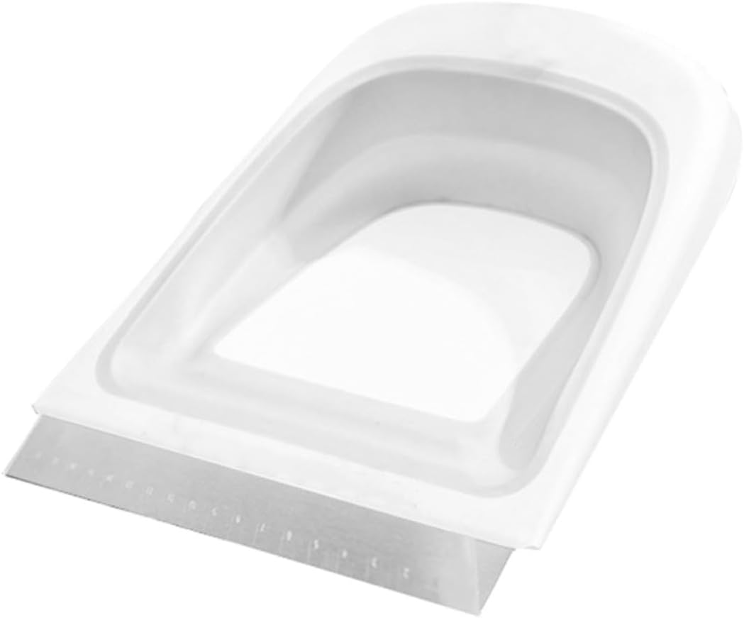 Hemobllo Foldable Dustpan with Scraper and Measuring Scale, Lightweight Pp Kitchen Cutter Tool for Cooking and Baking, Multipurpose Storage Pan for Home Kitchen Use