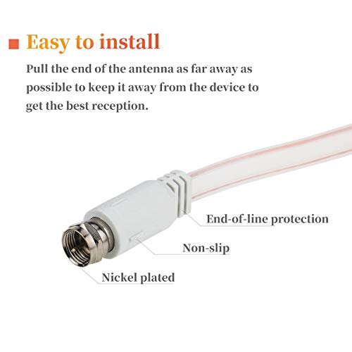 Fm Dipole Antenna For Bose Wave Radio, Ancable 75 Ohm F Type Male Fm Radio Antenna With Coax Adapter Compatible With Yamaha Pioneer Onkyo Indoor Radio Home Stereo Receiver Audio Home Theater Receiver #TOP2