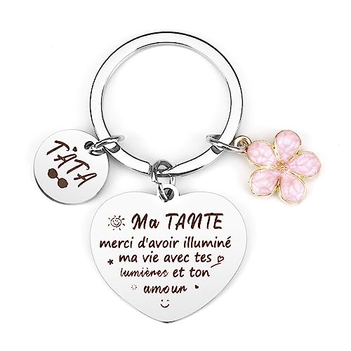 BOMEON Porte Clef Cadeau Tata pour Anniversaire - Tante Fête des Mères et Noël - Original