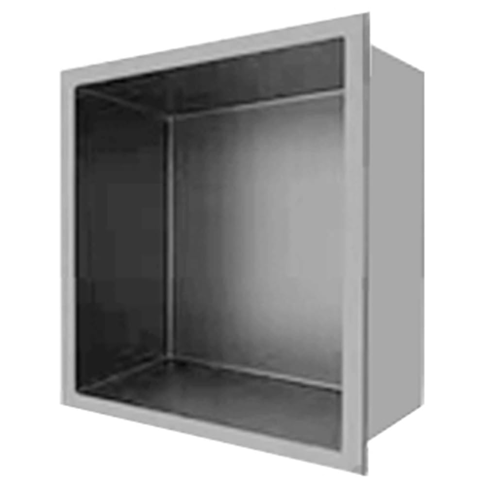 Duschnische aus Edelstahl, einteiliges versenktes Organizer-Regal für Badezimmeraufbewahrung/Shampoo/Toilettenartikel, wasserdichtes Duschregal mit Einsatz，Red 32x32x12.5cm