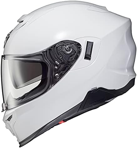 ScorpionEXO T520 Full Face Dual Sport Motorcycle Helmet with Bluetooth Ready Speaker Pockets DOT ECE Solid (Gloss White - Large)