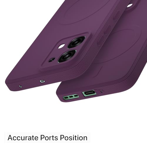 Image of Pikkme Back Cover for Oppo F31 5G / Oppo F33 5G Soft Matte Silicone Mag-Safe Design (Mag-Safe Not Support) Camera Protection | Slim Fit Bumper Cover (Purple)