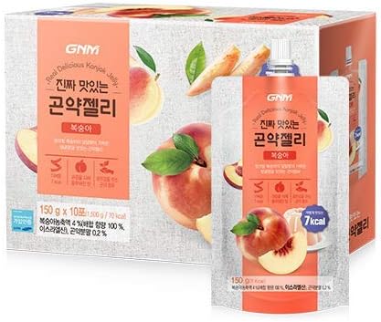 Konjac Jelly, Healthy and Natural Weight Loss Dietary Supplement, 150g X 10 Packs (Peach)