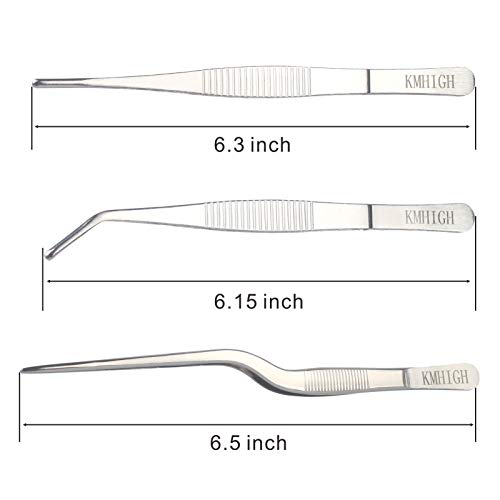 Set de pinzas de acero inoxidable para jardín y cocina, 3 piezas miniatura 2