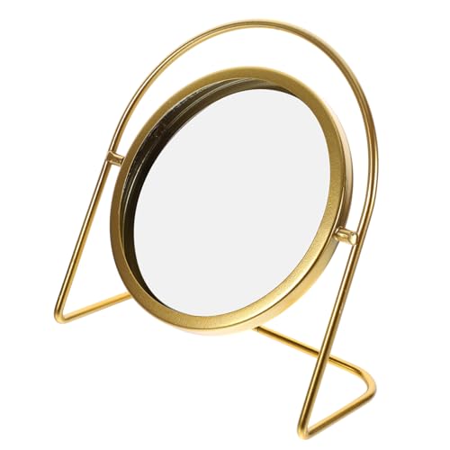 Espejo de maquillaje vintage doble cara LIFKOME dorado