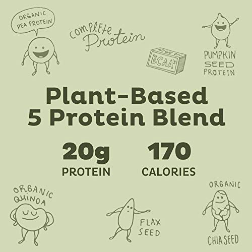 KOS Organic Plant Based Protein Powder – Raw Organic Vegan Protein Blend, 1.3 Pound, 15 Servings (Chocolate)