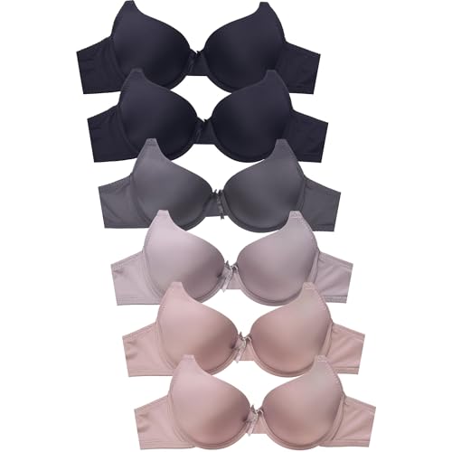Image of Mamia Women's Basic Plain Bras, Pack of 6