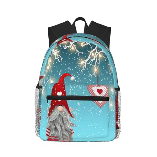 Sac à dos voyage EdWal imprimé nain de Noël, le compagnon idéal des vacances et du campus
