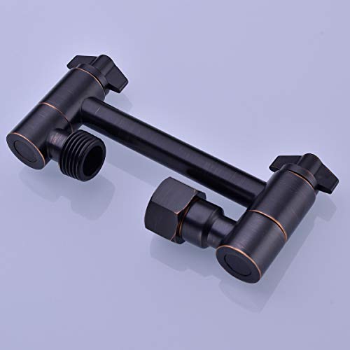 Trustmi Adjustable Shower Arm 4 Inch Brass Shower Head Combo Height Adjust Arm Mount Extension, Oil Rubbed Bronze #TOP4