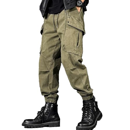 XYXIONGMAO Men's Black Joggers Hip Hop Techwear Overalls Multi-Pocket Sweatpants Streetwear Vintage Washed Casual Cargo Pants2