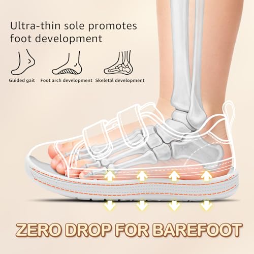 Noorkiz Toddler Girls' Wide Toe Box Zero Drop Glitter Shoes (Various) - image 5